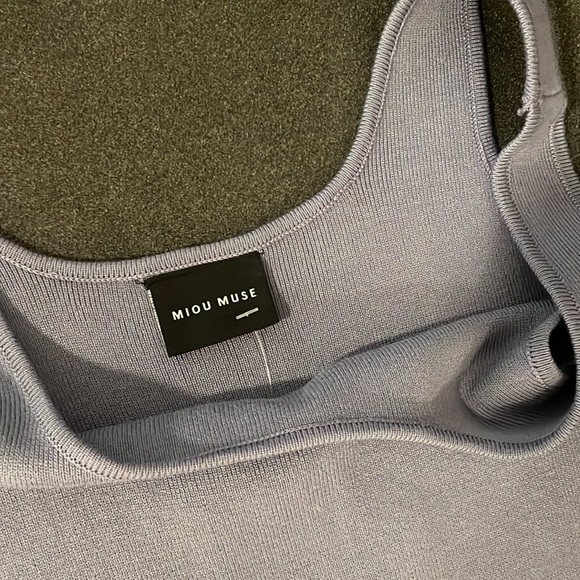 Boutique Blue Knit Slit Dress - Picture 8 of 9